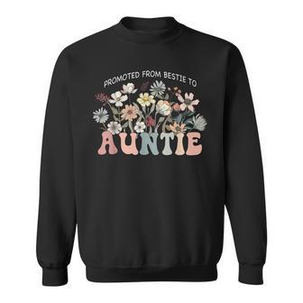 Retro-Wildblumen Werdenon Der Besten Freundin Zur Neuen Tante Befördert Sweatshirt - Geschenkecke