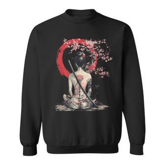Samouraï Japonaiseakura Fleur De Cerisier Geisha Japonaise Sweater e - Cadeauxyz