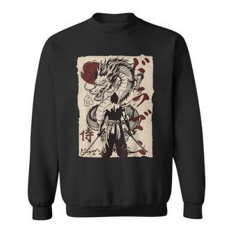 Samurai Dragónintage Japonés Estética Retro Ninja Anime Camisa de entrenamiento - Regaloses