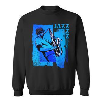 Saxofonista De Jazz Blue Music Blue Notes Camisa de entrenamiento - Regaloses