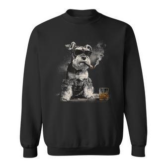 Schnauzer Dad Dog Sunglasses Father's Day Family Sweatshirt - Thegiftio UK