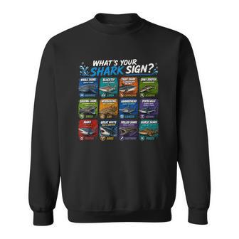 Shark Astrology 2026 Ocean Week Wildlife Shark Zodiac Sign Sweatshirt | Seseable UK