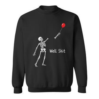 Skeleton Lost Balloon Well Shit Sweatshirt | Seseable UK