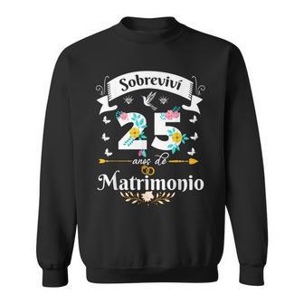Sobreviví 25 Años De Matrimonio Aniversario De Boda Pareja Camisa de entrenamiento - Regaloses
