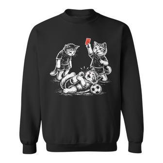 Soccer Cat Referee Foul Cat Lover Sweatshirt - Thegiftio UK