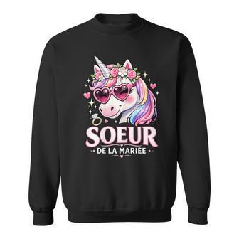 Soeur De La Mariée Humour Licorne Cadeau Fête Mariage Sweater e - Cadeauxyz