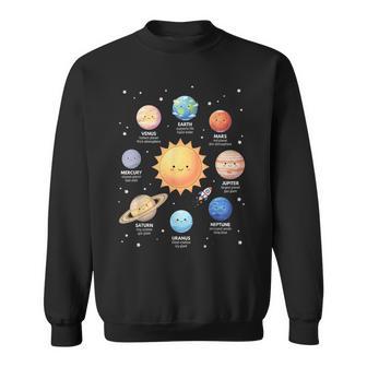 Solar System Astronomy Planets Space Science For Kids Sweatshirt - Thegiftio UK