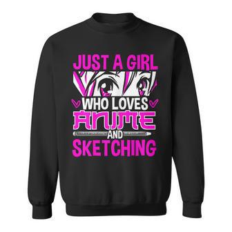 Solo Una Chica Que Ama El Anime Y El Bosquejo Camisa de entrenamiento - Regaloses