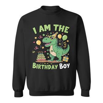 Soy El Cumpleaños Niño T Rex Dinosaurio Fiesta Familiar Niños Camisa de entrenamiento - Regaloses