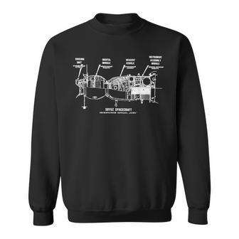 Soyuzeicolopaziale Russo Urss Retro Grafico Blueprint Felpa - Novitaregali