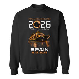 Spain Sea Cruise Ship Total Solar Eclipse 12 August 2026 Sweatshirt | Seseable UK