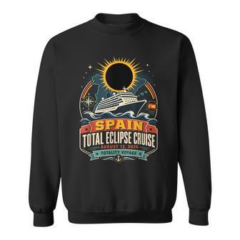 Spain Total Solar Eclipse Family Cruise August 12 2026 Sweatshirt - Thegiftio UK