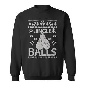Suéter Navideño Feo Jingle Balls Para Adultos Mayores De 18 Años Manga Larga Camisa de entrenamiento - Regaloses