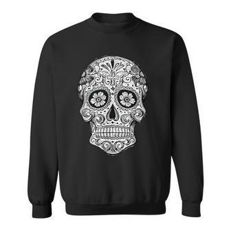 Sugarkull Photo En Noir Et Blanc Day Dead Dia De Los Muertos Sweater e - Cadeauxyz