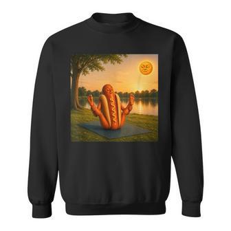 Sunning Hotdog In The Sun Hot Dog Yoga Sweatshirt | Seseable UK