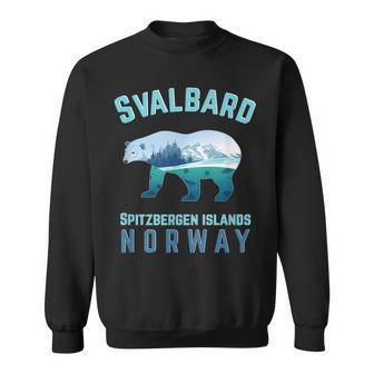 Svalbardpitzbergen Islands Norwegen Fjorde Mit Eisbär Sweatshirt - Geschenkecke