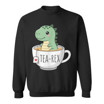 Tea Rex – Drôle De Dinosaure T-Rex Mignon Buveur De Thé Kawaii Sweater e - Cadeauxyz