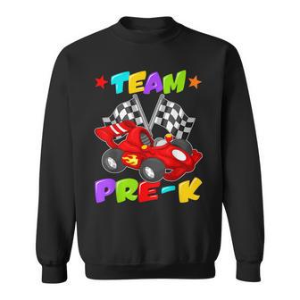 Team Pre-K Racing Car Preschool Back To School Boys Kids Sweatshirt - Thegiftio UK