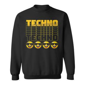 Tecno Rave Dj Música Electro Raver Trance Edm Casa Fiesta In Mangas Camisa de entrenamiento - Regaloses