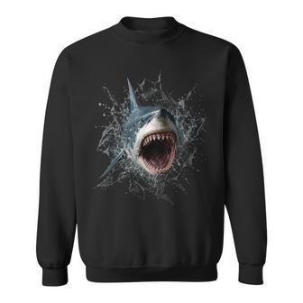 Tiburón Blancoalta Entrealpicaduras Y Tela Rasgada In 3D Camisa de entrenamiento - Regaloses