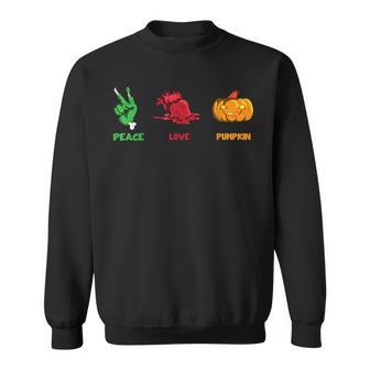 Truco O Tratoigno De La Paz Aterrador Paz Amor Calabaza Camisa de entrenamiento - Regaloses