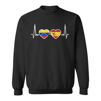 Venezuela Españaintage Latido Bandera Españolaenezolana In Mangas Camisa de entrenamiento - Regaloses