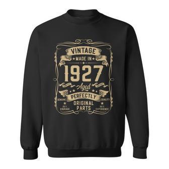 Vintage 1927 99Yr 99Th Birthday For 99 Years Old Sweatshirt - Monsterry
