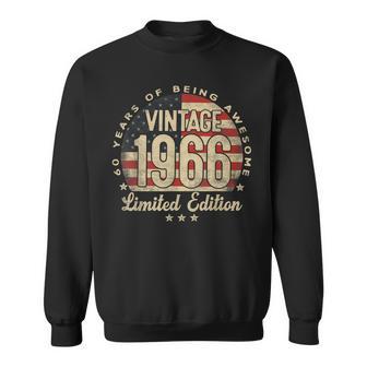 Vintage 1966 Limited Edition Usa Flag 60-Year-Old Age 60 Sweatshirt - Monsterry