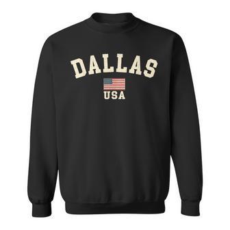 Vintage Dallas Usa Bandera Americana Texas Coolouvenir Retro Camisa de entrenamiento - Regaloses