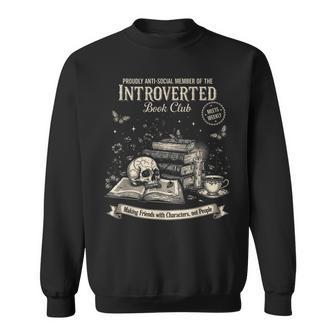Vintage Introvertido Book Club Antisocial Lectoribra Gótica Camisa de entrenamiento - Regaloses