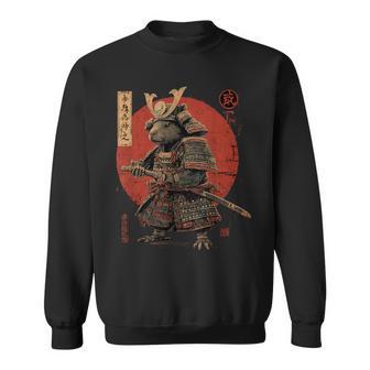 Vintage Japonés Arte Anime Gráficoamurai Capybara Guerrero Camisa de entrenamiento - Regaloses