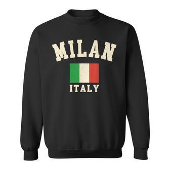 Vintage Milan Italie Drapeau Italieouvenir Rétro Sweater e - Cadeauxyz