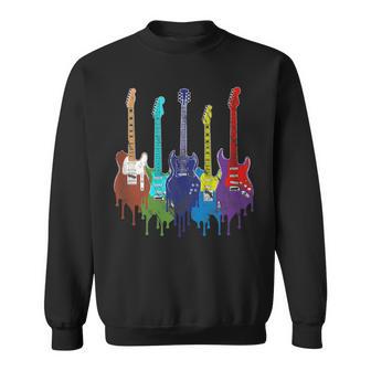 Vintage Retro Guitars Ideal Para Guitarristas In Mangas Camisa de entrenamiento - Regaloses