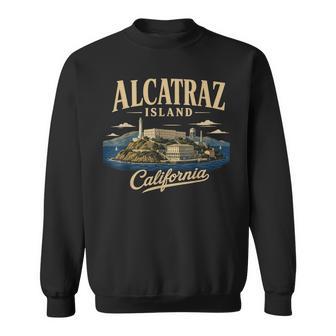 Vintage Travel Poster Alcatraz Island Sweatshirt - Thegiftio UK