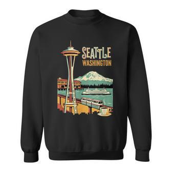 Vintageeattle Usa Recuerdo Deiaje Para Turistas Camisa de entrenamiento - Regaloses