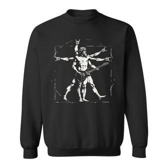 Vitruvian Guitar Rock Retro-Gitarre Für Herren Und Damen Lustige Gitarre Sweatshirt - Geschenkecke