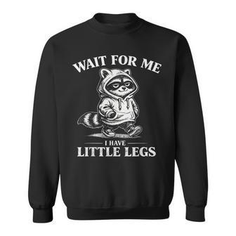 Wait For Me I Have Little Legs Raccoon Walking Memes Sweatshirt - Thegiftio UK
