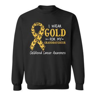 I Wear Gold For My Granddaughter Childhood Cancer Awareness Sweatshirt | Seseable UK
