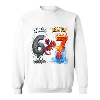 7Th Birthday Dragon Boy Outfit 7Th Year Old Six Seven Kids Sweatshirt - Monsterry