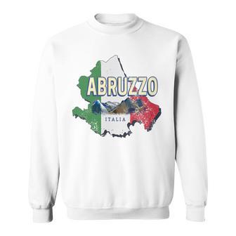Abruzzes Italie Région Rétro Carteouvenirintage Haut De Gamme Sweater e - Cadeauxyz