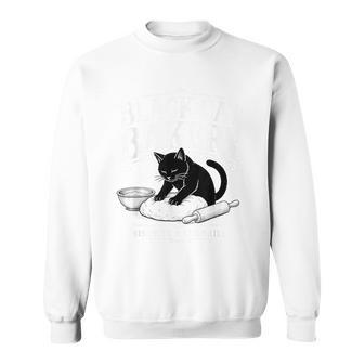 Black Cat Bakery Biscuits Made Daily Baking Sweatshirt - Monsterry