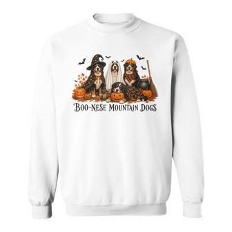 Boo-Nese Mountain Dogs Bernese Halloween Pumpkin Sweatshirt | Seseable UK