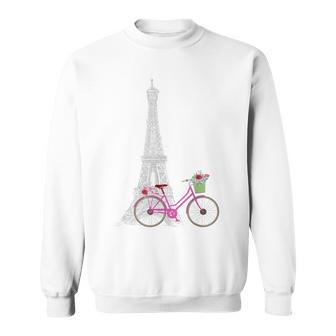 Bosquejo De La Torre Eiffel Con Una Bicicleta A Través De París Parisian Love Camisa de entrenamiento - Regaloses