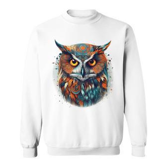 Búho Arte Amantes De Los Animales Arte De Aves Búho Animal Camisa de entrenamiento - Regaloses