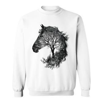 Caballo Animal Naturaleza Zoo Dibujo Arte Abstr Camisa de entrenamiento - Regaloses