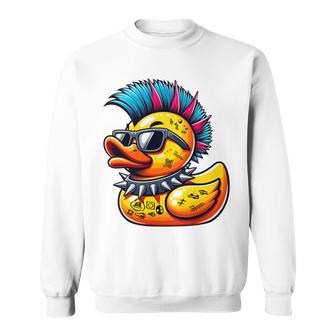 Canard Punk Rockeur Amateur De Canard Mignon Propriétaire De Canard Caneton Haut De Gamme Sweater e - Cadeauxyz