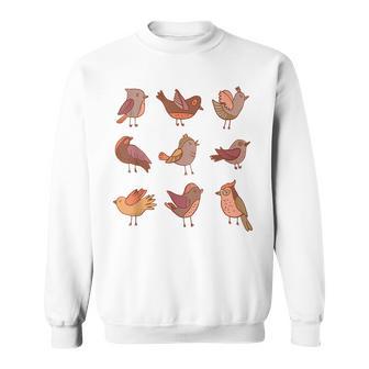 Collection D'oiseaux Fantaisistes – Les Amoureux Des Oiseaux Mignons De La Nature Sweater e - Cadeauxyz