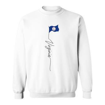 Drapeau De L'état Deirginie Drapeau Patriotique De Lairginie Haut De Gamme Sweater e - Cadeauxyz
