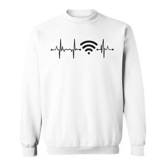 Internet Nerd Heartbeat Wifi In Mangas Camisa de entrenamiento - Regaloses