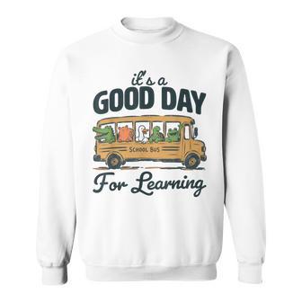 It's A Good Day For Learning School Bus Animal Friends Sweatshirt | Seseable UK